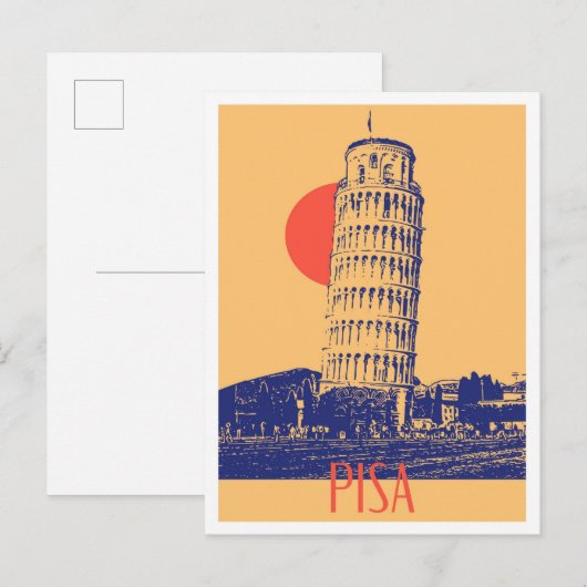 Pisa Italy Art vintage Travel ポストカード (正面/裏面)