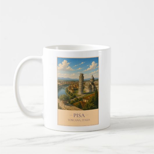 Pisa, Italy – Vintage Travel Mug コーヒーマグカップ (左)
