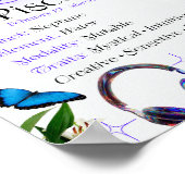 Pisce〔占星術の〕十二宮図星印Y2Kホワイト4:5ポスター ポスター (角)