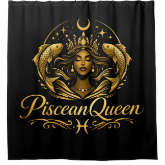 Piscean Queen Face Shower Curtain シャワーカーテン
