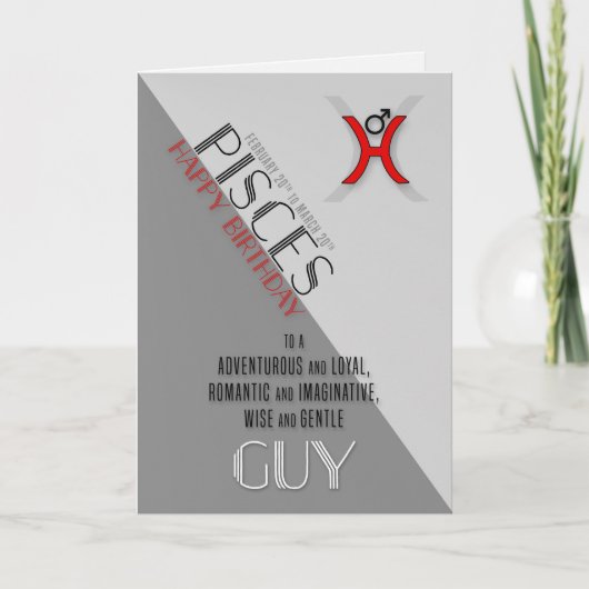 Piscesの誕生日2月20日から3月20日 カード (正面)