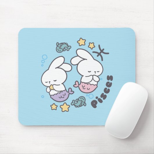 Pisces調和: Bunny Mermaid Duo マウスパッド (マウス)