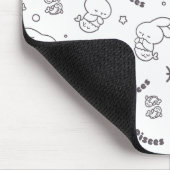 Pisces調和: Bunny Mermaids Pattern Line Art マウスパッド (コーナー)