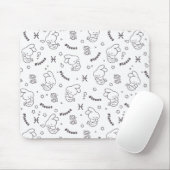Pisces調和: Bunny Mermaids Pattern Line Art マウスパッド (マウス)