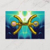 PISCES，パール，明るい青鮮やかのターカーゼピンク 名刺 (裏面)