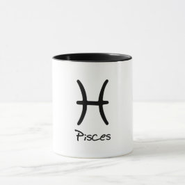 Pisces〔占星術の〕十二宮図の白い背景 マグカップ