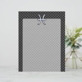 Pisces〔占星術の〕十二宮図サインイン炭素繊維スタイル (スタンド正面)