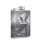 Pisces〔占星術の〕十二宮図シンボルグランジイン鋼スタイルプリント フラスク (右)