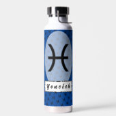 Pisces〔占星術の〕十二宮図シンボル標準by Kenneth Yoncich ウォーターボトル (左面)