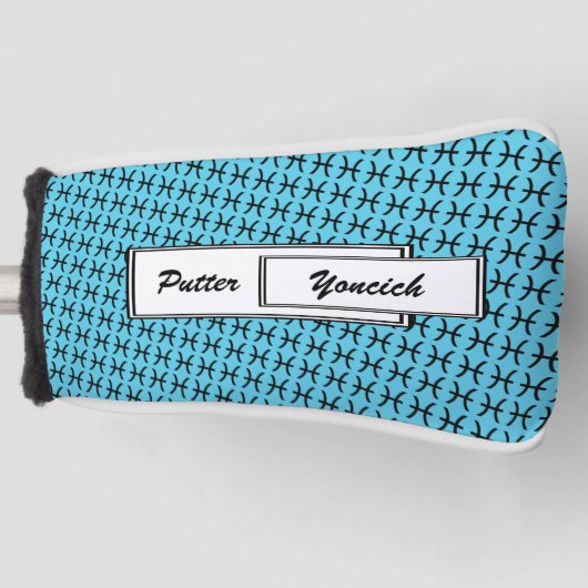 Pisces〔占星術の〕十二宮図シンボル標準by Kenneth Yoncich ゴルフヘッドカバー (正面)