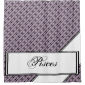 Pisces〔占星術の〕十二宮図シンボル標準by Kenneth Yoncich シャワーカーテン (正面)