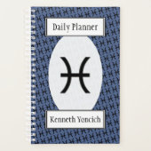 Pisces〔占星術の〕十二宮図シンボル標準by Kenneth Yoncich プランナー手帳 (正面)