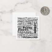 Pisces〔占星術の〕十二宮図ワードクラウドインスピレーションスクエア ノートカード (正面/裏面インサイチュ)