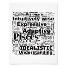 Pisces〔占星術の〕十二宮図ワードクラウド – 感動的フォトアート