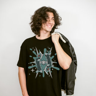 Pisces〔占星術の〕十二宮図、3月星占い、星印の愛好家 Tシャツ