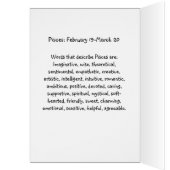 Pisces Astrology誕生日カード2月19日～3月20日 (内側 (左))