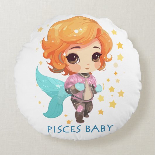 Pisces Baby ラウンドクッション (正面)