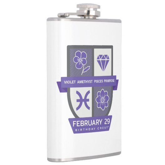 Pisces Birthday Crest™ for February 19-29 フラスク (右)
