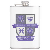 Pisces Birthday Crest™ for February 19-29 フラスク (正面)