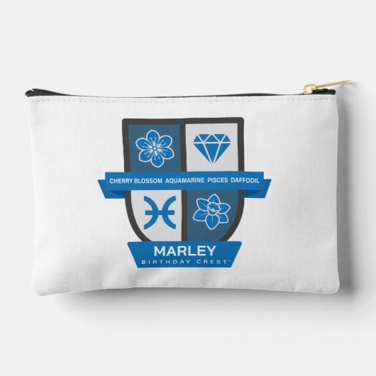 Pisces Birthday Crest™ for March 1-20 アクセサリーポーチ (裏面)