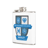 Pisces Birthday Crest™ for March 1-20 フラスク (左)