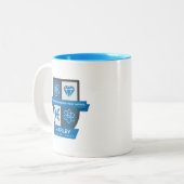 Pisces Birthday Crest™ for March 1-20 Mug ツートーンマグカップ (正面左)