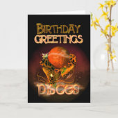 Pisces Birthday Greetings by Valxart カード (黄色い花)