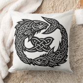 Pisces Celtic Twin‑Current Sigil | BurnsInHell Ink クッション (ブランケット)