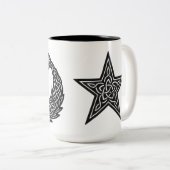 Pisces Celtic Twin‑Current Sigil | BurnsInHell Ink ツートーンマグカップ (正面右)