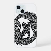 Pisces Celtic Twin‑Current Sigil | BurnsInHell Ink iPhone 15ケース (裏面)