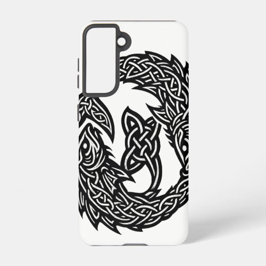 Pisces Celtic Twin‑Current Sigil | BurnsInHell Ink Samsung Galaxyケース (裏面)