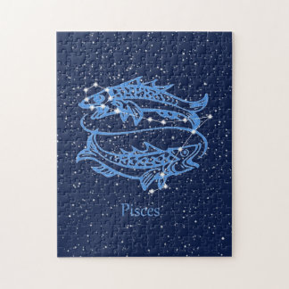 Pisces Constellation and Zodiac Sign with Stars ジグソーパズル
