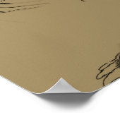 Pisces Constellation Hevelius 1690 on Taupe ポスター (角)