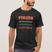 Pisces Deep Dream Processor Retro Typography Tee Tシャツ (正面)