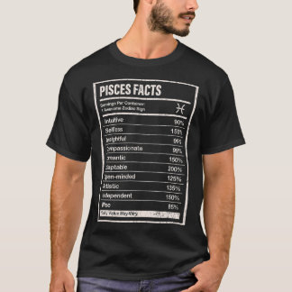 Pisces Facts Apparel For Men And Women Funny Zodia Tシャツ