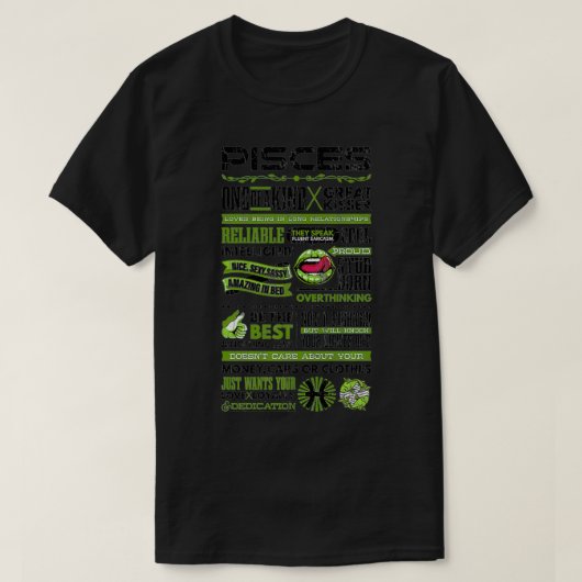 Pisces Facts Funny Zodiac Sign Graphic Premium  Tシャツ (デザイン正面)