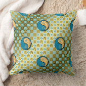 Pisces & Fire Dragon Throw Pillow クッション (ブランケット)
