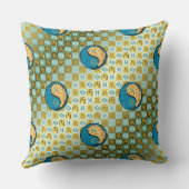 Pisces & Fire Dragon Throw Pillow クッション (裏面)