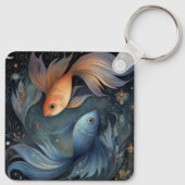 Pisces Fish Zodiac Astrology Mystical Birthday キーホルダー (裏面)