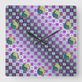 Pisces & Metal Boar スクエア壁時計 (正面)