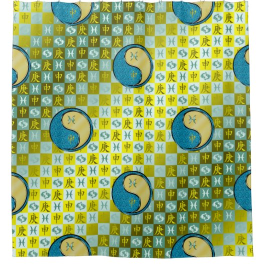 Pisces & Metal Monkey シャワーカーテン (正面)