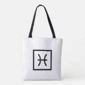 Pisces – Minimalist Zodiac Tote Bag トートバッグ (裏面)