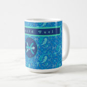 Pisces Modern Personalized Coffee Mug コーヒーマグカップ (正面右)