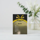 PISCES MONOGRAMパールイエローブラックグレーピンク 名刺 (スタンド正面)