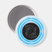 Pisces Symbol – Minimal Astrology Emblem マグネット (正面/裏面)