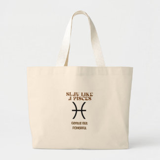 Pisces Tote Bag – 星占い愛好家のための〔占星術の〕十二宮図ギフト ラージトートバッグ