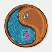 Pisces & Wood Rooster マグネット (正面)