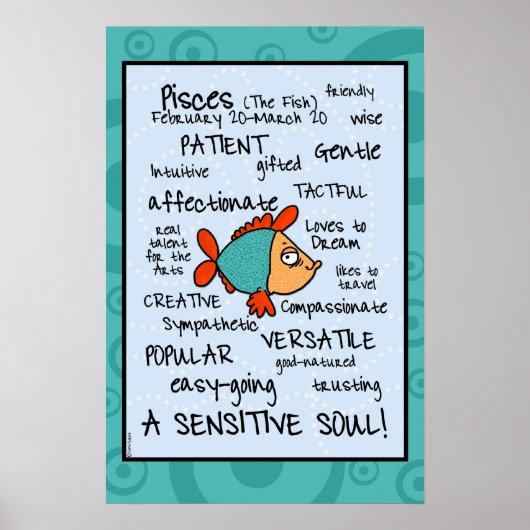 Pisces wordcloudポスター ポスター (正面)