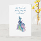 Pisces Zodiac Beautiful Betta Fish Birthday カード (黄色い花)