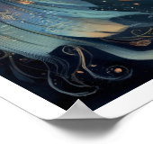 Pisces Zodiac Birth Sign Astrology Celestial ポスター (角)